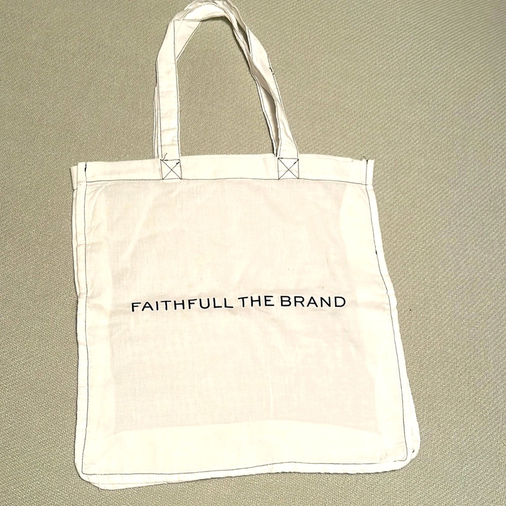 Faithfull the brand white cotton tote bag